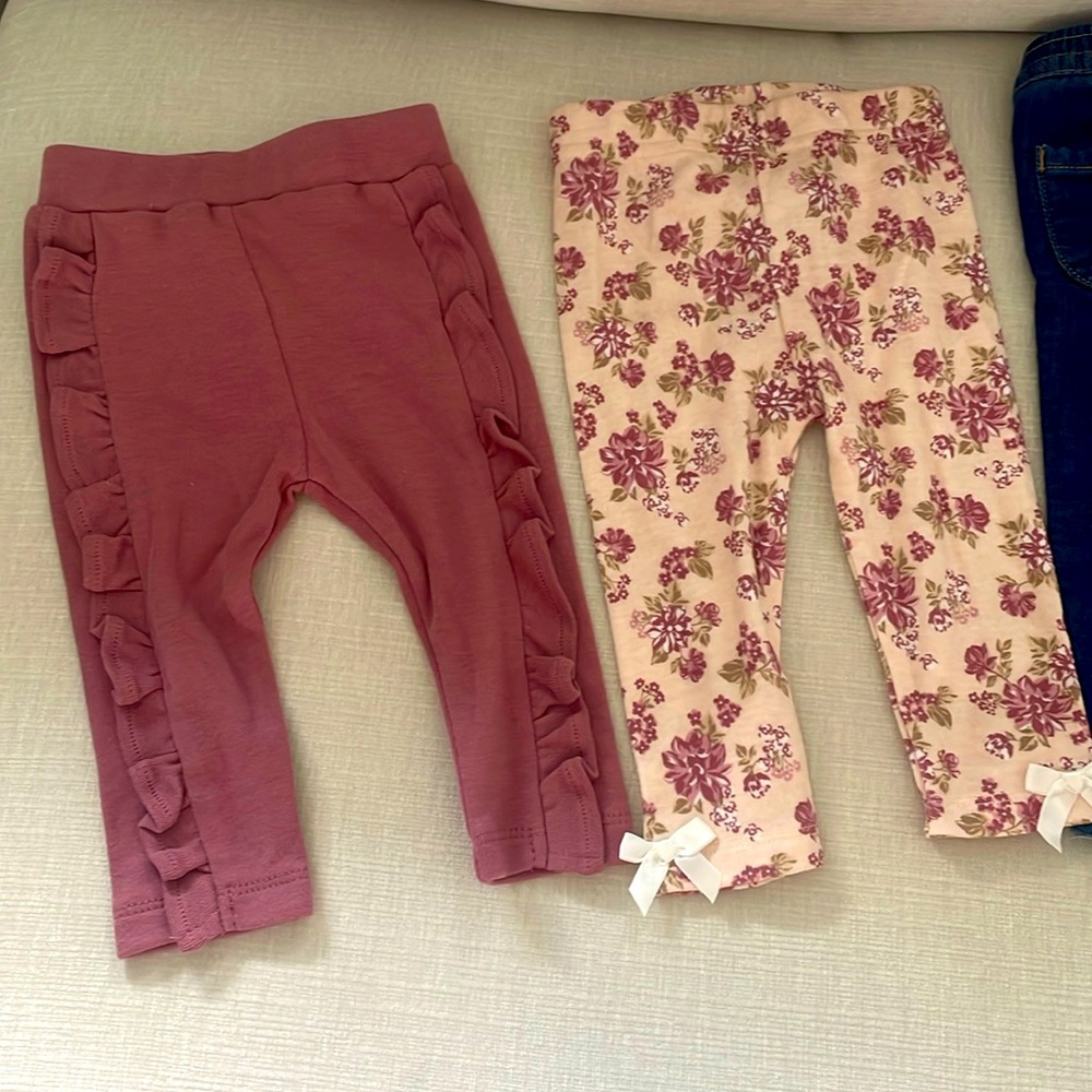 4 pairs of baby girl pants